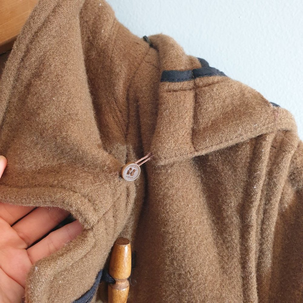 Duffle Coat Camel Women Wooden Buttons - Picture 4 of 13